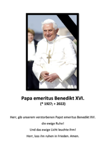In Erinnerung an Benedikt XVI