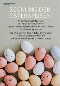 Info: Segnung Osterspeisen